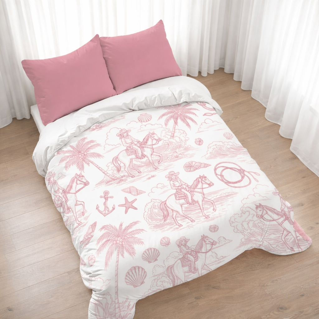 'Texas Tide' (Pink) Duvet Cover Set