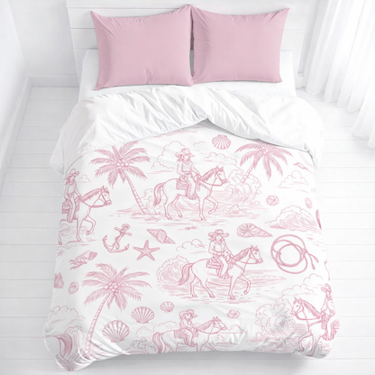 'Texas Tide' (Pink) Duvet Cover Set