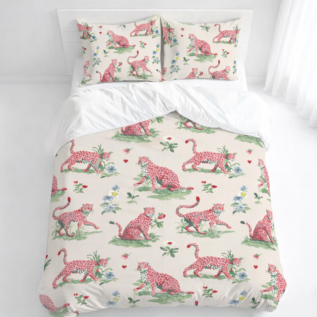 'Pink Prowler' Duvet Cover Set