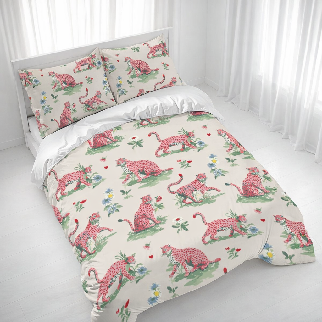 'Pink Prowler' Duvet Cover Set